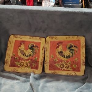 Two Rooster print plates.